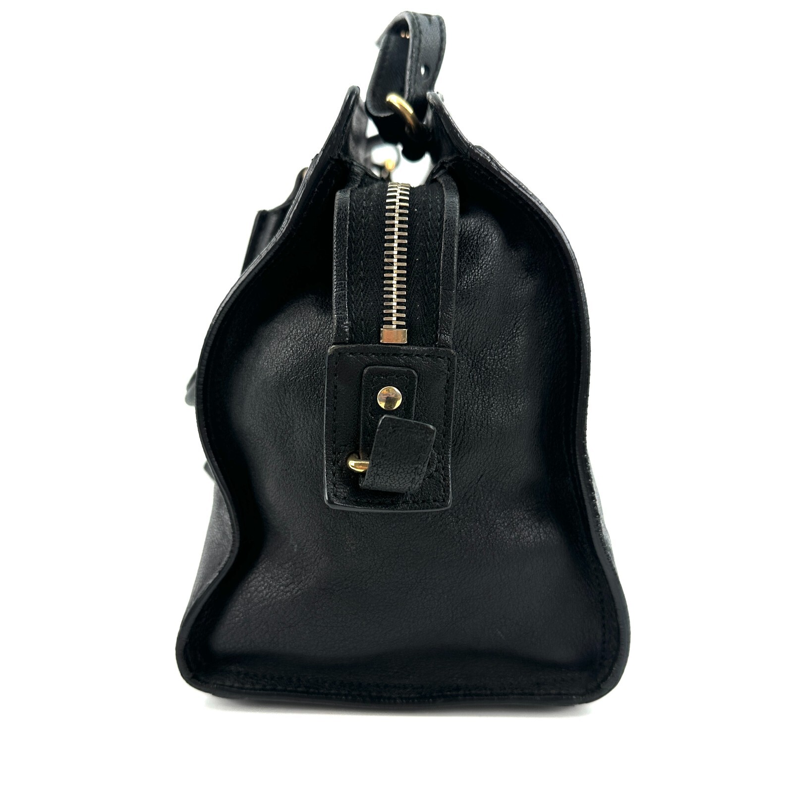 Borsa a tracolla YSL Yves Saint Laurent Cabas in pelle a mano 2 vie nera autentica