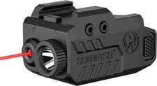 SOLOFISH Tactical Flashlight & Red/Green Laser Sight Combo Picatinny Rail Pistol