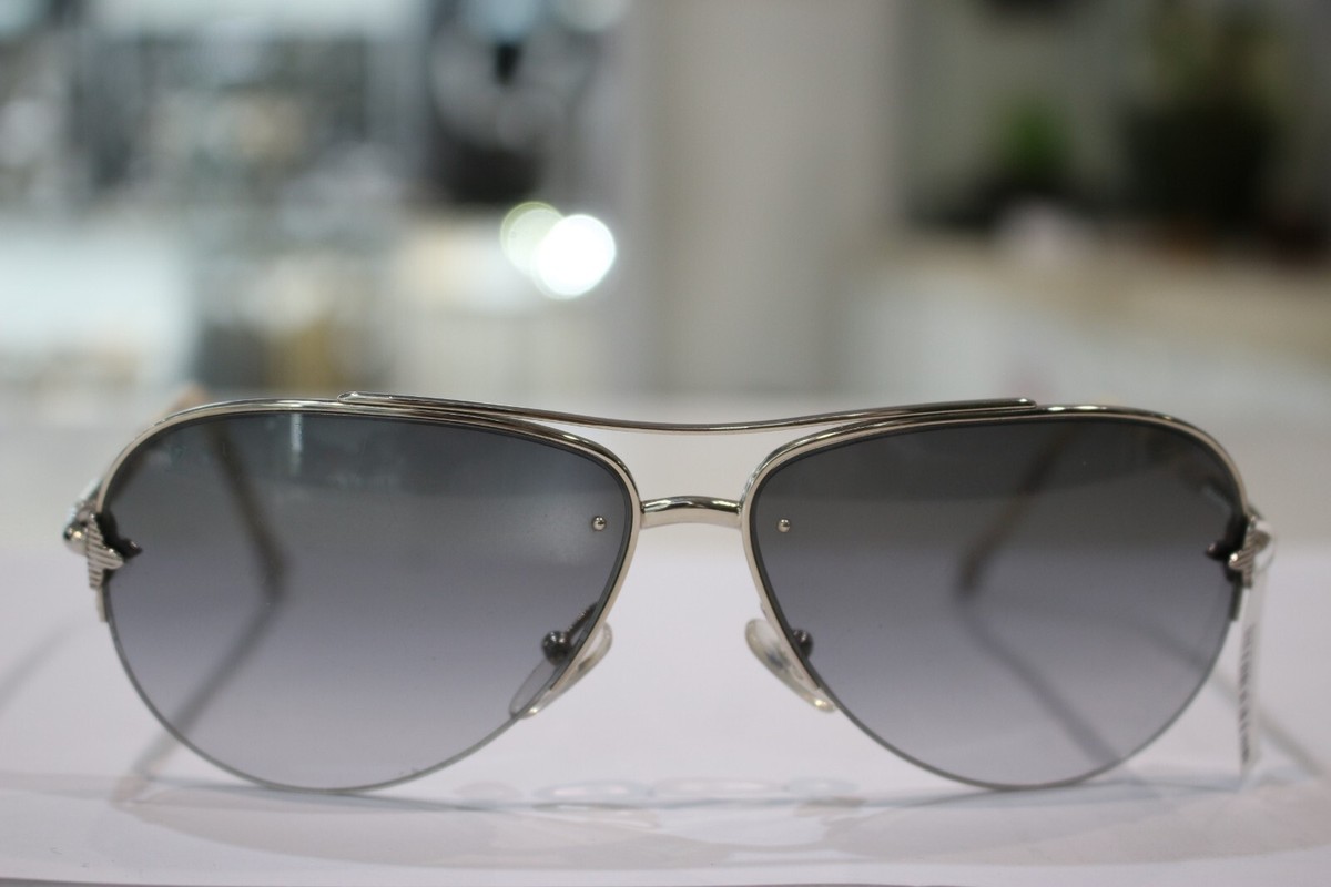 LOUIS VUITTON Damier Azur Petite Viola Pilote Aviator Sunglasses