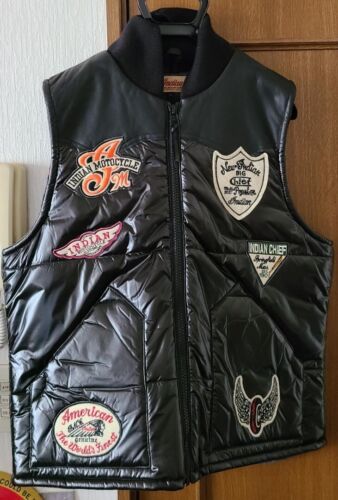 Indian Motorcycle Patch Vest Jacket Blouson Men Size L Native Striped From Japan - Bild 1 von 6