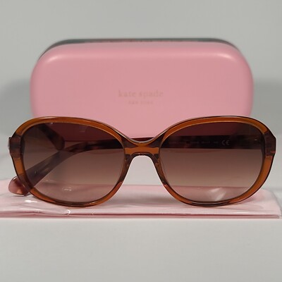 Kate Spade Izabella/G/S 90QHA Flat Oval Sunglasses Brown Frame Brown Gradient