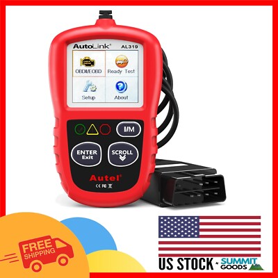 AL319 Professional OBDII Scanner - Live Data, Fault Code Reader for All Vehicles