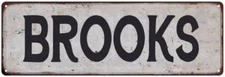 BROOKS Vintage Look Personalized Rustic Chic Metal Sign 106180036388