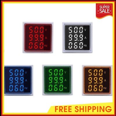 LED Digital Hertz Meter Signal Lights Voltage Current Frequency Combo Tester