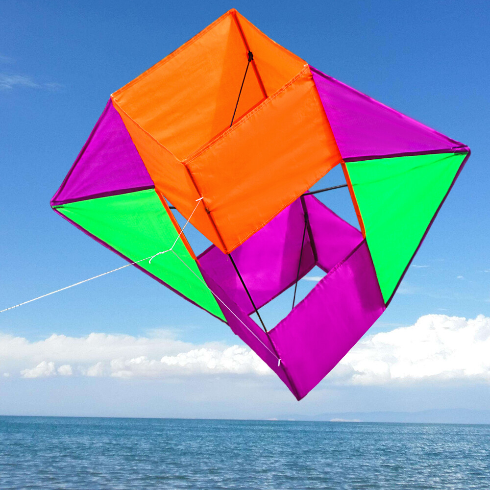 NEW 3D Stereo Baskets BOX kite stunt single line outdoor fun