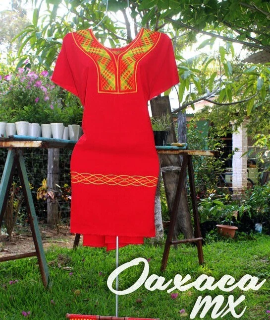 Huipil top mexican dress