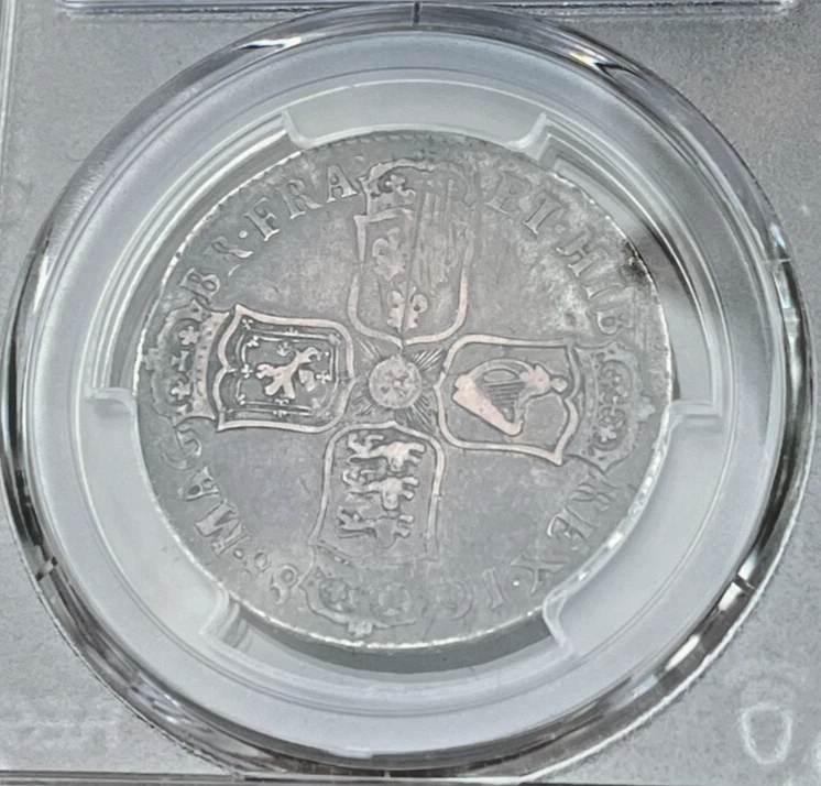 1688 Silver 1/2 Crown Great Britain King James II Very RARE English Coin .925 Ag - Image 4 of 4