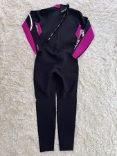 Seac 2.2mm Relax Women's Full Wetsuit back zip black pink knee pads size m-l