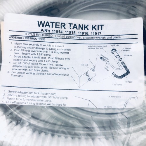 FRESH WATER TANK KIT CONNECTIONS FOR P/N'S 11914,11915, 11916, 11917 - Picture 4 of 6