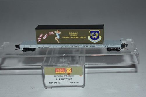 Spur Z MTL 52400107 Sleepy Time Gal 60' Flachwagen mit Container 667457 C47684 - Bild 1 von 2