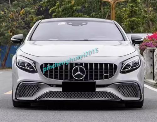 For Benz S Class Coupe W217 2015-2017 GT Style silver Front Bumper Grille Trim - Picture 13 of 19