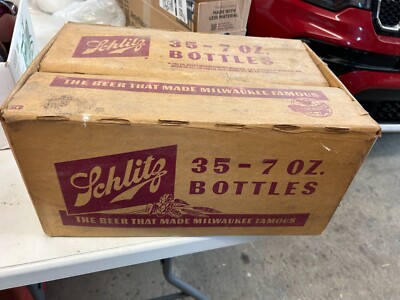 Vintage 1969 Schlitz Little Joe Beer Bottle BOX ONLY - FOR 7 OZ BOTTLES