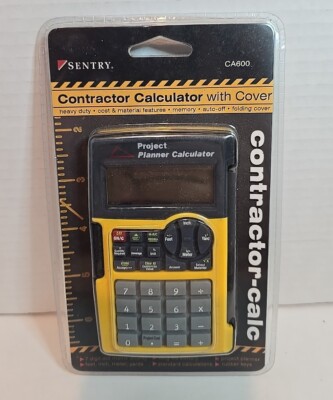 New SENTRY- CONTRACTOR Calculator- with Cover New In PACKAGE 