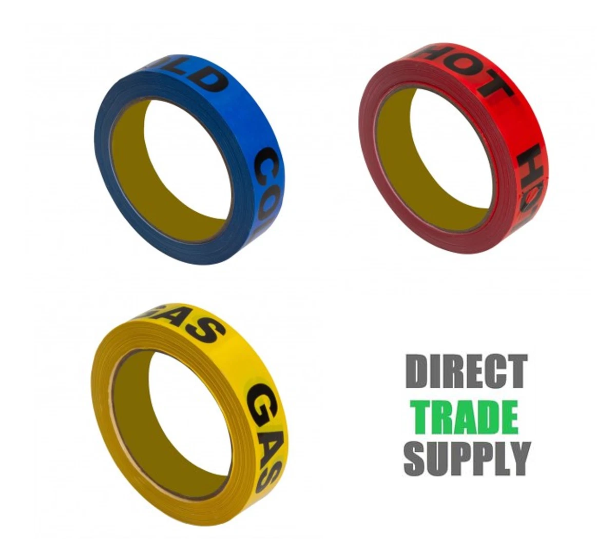 Talon Pipe ID Tape Identity Tape For Copper u0026amp; Plastic Pipes Blue Red  Yellow | eBay