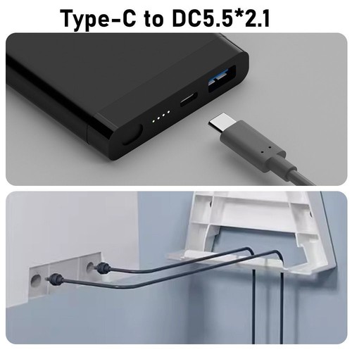 Male to Male USB C to DC Power Cable 5521 Line Adapter for Starlink Mini - Picture 12 of 20