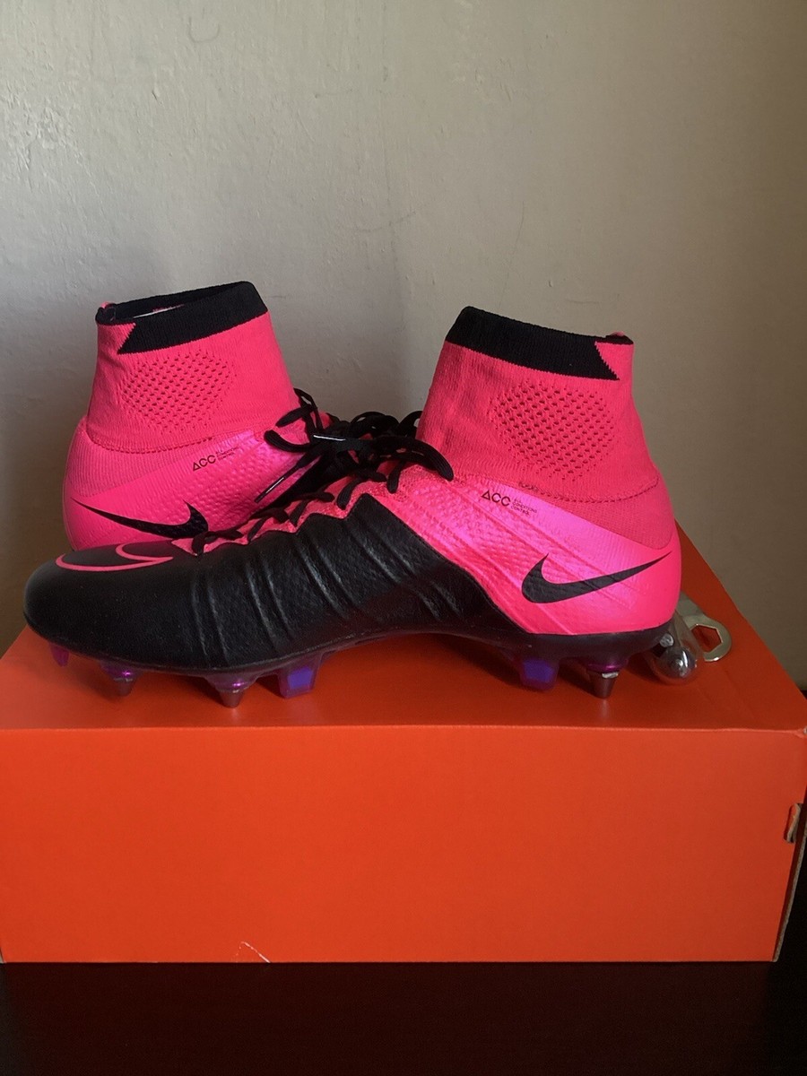 NIKE MERCURIAL SUPERFLY IV SG-PRO BLACK/PINK SOCCER CLEATS
