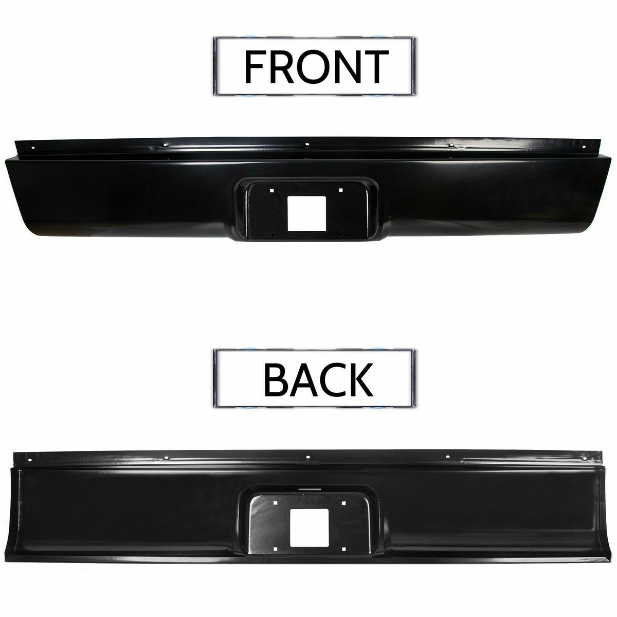 Rear Bumper Roll Pan With LED License Plate Light For Chevy Silverado/GMC Sierra 99-07