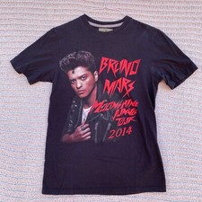 Bruno Mars Concert Shirt Adult S Small Black Tee Moonshine Jungle Tour 2014