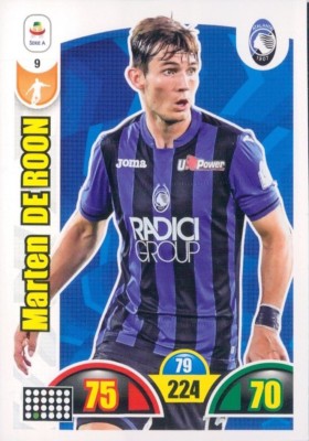CARD ADRENALYN CALCIATORI PANINI 2018/19 Atalanta - De Roon - Nr. 9