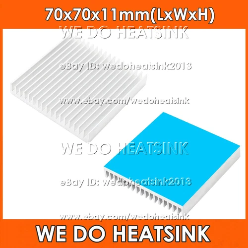70x70x11mm Silver Big Heatsink Cooler Radiator With Thermal Pad For Devices