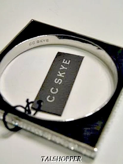 CC SKYE Cristal Baguette Retro Deco Rocker Brazalete Joyería Pulsera NUEVO CON ETIQUETAS $350 REGALO Foto 3 de 4