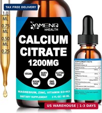 Calcium Citrate Supplement for Women, Calcium 1200 mg with Vitamin D3 Drops | Hi
