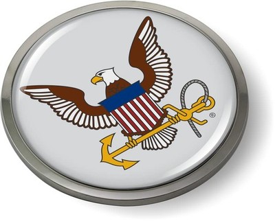 [Officially Licensed Product] - U.S. Navy Eagle and Anchor (Color) 3D Domed CAR