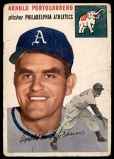 1954 Topps Arnie Portocarrero RC Philadelphia Athletics #214 VG (Wrinkles)