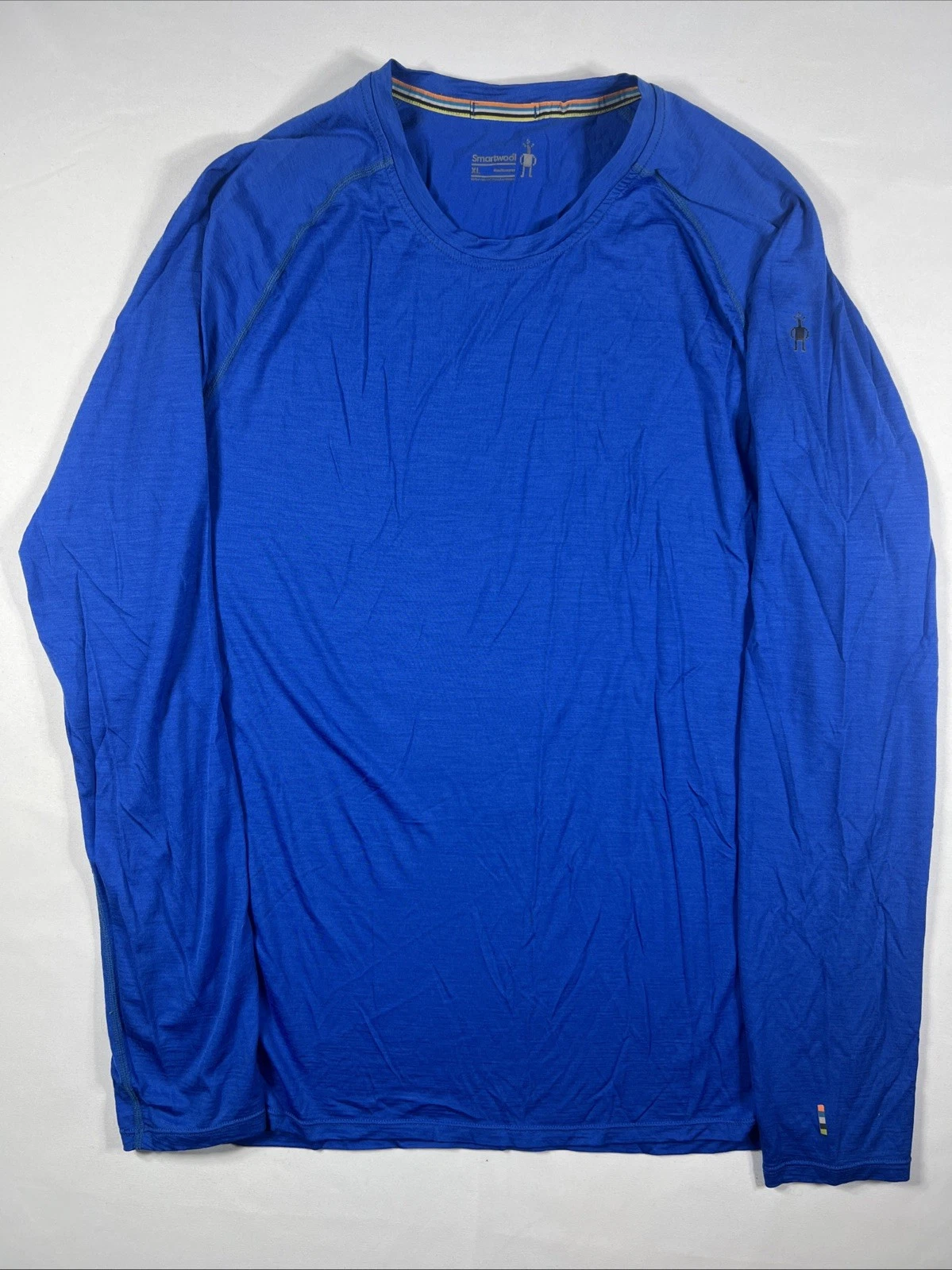 Smartwool Shirt Mens Extra Large Blue Merino 150 Long Sleeve Baselayer Outdoor