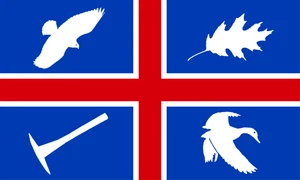 Wroxton Flag Self Adhesive Vinyl Sticker