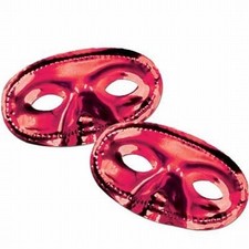 Red Half Mask w/Elastic Plastic 1 Each Mardi Gras Favor Costume Prop
