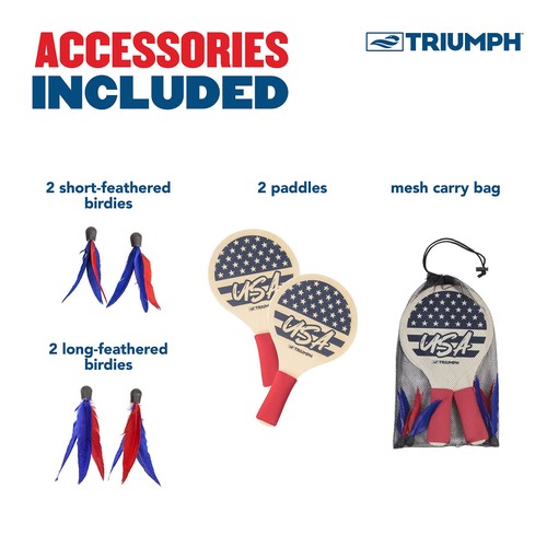 Patriotic Rally Birdie Set, A New Kind of Paddle Perfect for Parties and Outd... - Picture 6 of 7