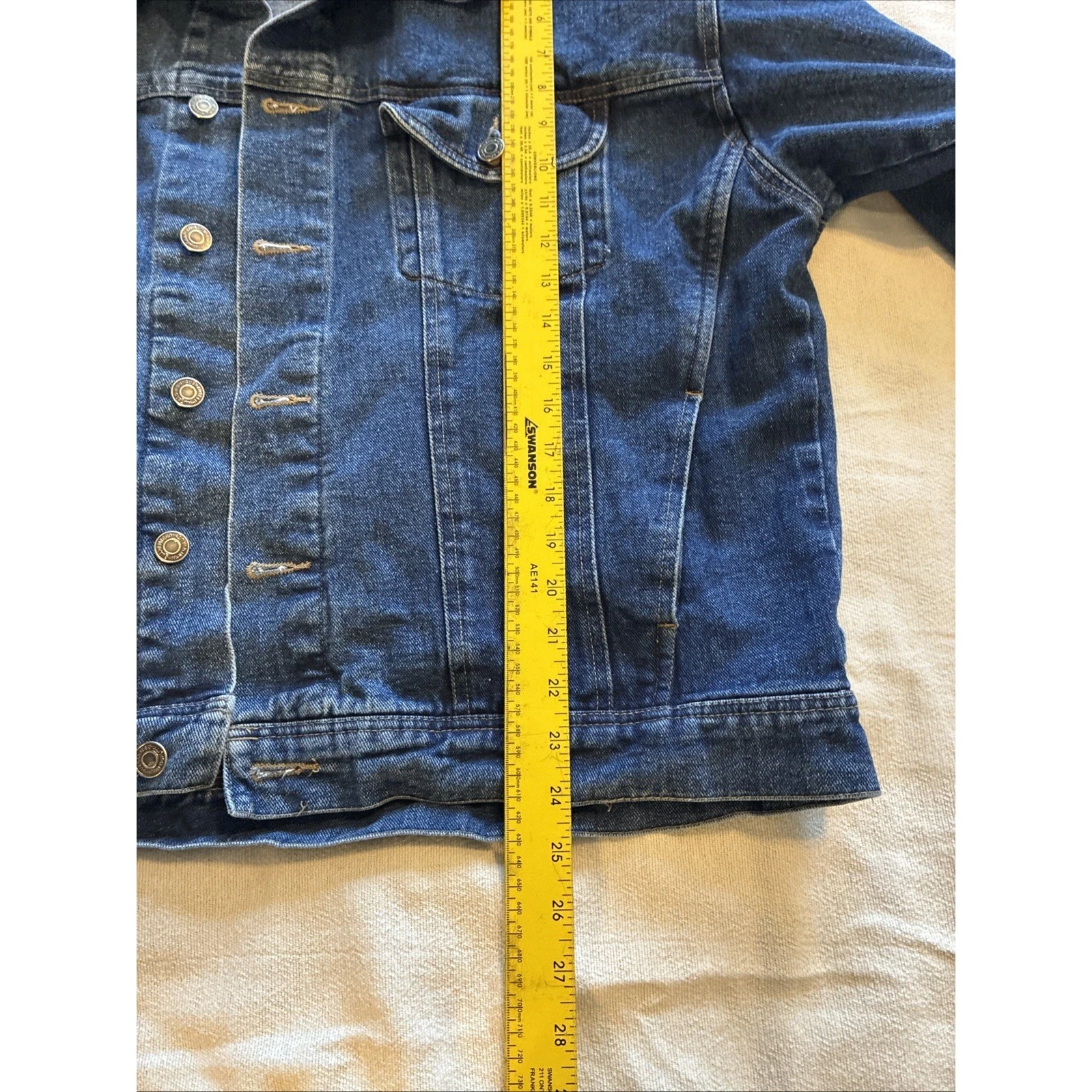 VTG 90s Marlboro Country Store Blue Denim Trucker Jacket Star Tag Mens XL image 6