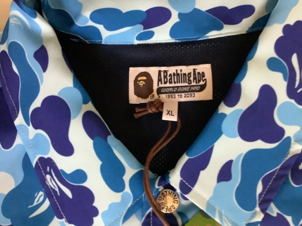 Authentic a bathing ape bape abc camo coach jacket blue XL new - Image 4 of 4