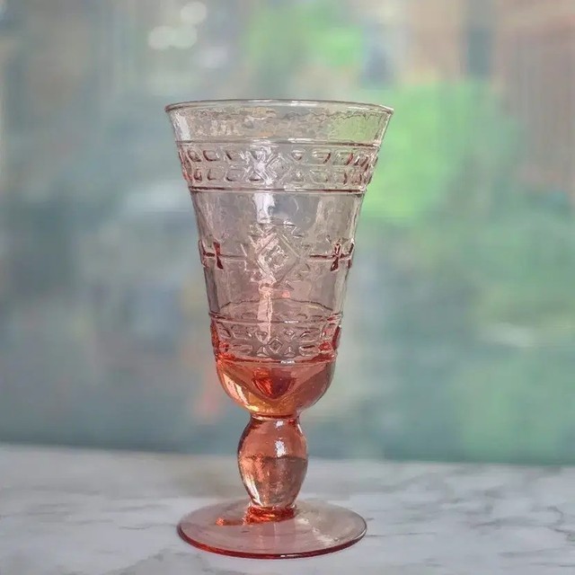 Vintage Pink Glass Cup Collectible