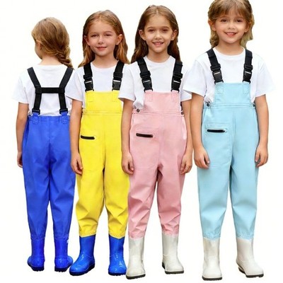 Girls Overalls Outdoor Wader Brook Trousers Beach Children Sports Costume Park