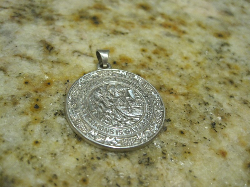 JAMES AVERY  STERLING SILVER 925 ST SIMONS IS GA CHRIST CHURCH ROUND  PENDANT