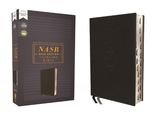 NASB, Thinline Bible, Leathersoft, Black, Red Letter, 2020 Text, Thumb Indexed, Comfort Print, Hardback, - Image 4