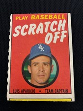 LUIS APARICIO "ERROR MISCUT" CHICAGO WHITE SOX TOPPS SCRATCH 1970 BASEBALL CARD