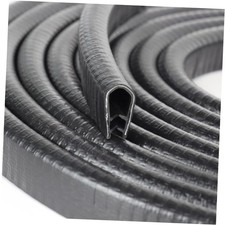 Rubber Edge Trim, U Channel Edge Trim with Metal Clips Edge 6.5 Feet Black