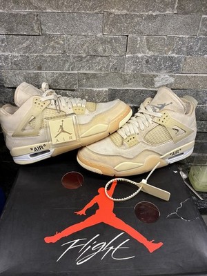 Size 8 Men / 9.5 Women - Jordan 4 SP x Off-White Mid Sail W