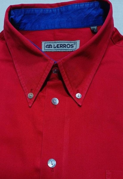 Men Lerros Shirt Red Cotton 42 / XL / 50