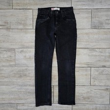 Levi's 511 Slim Black Jeans Boys Red Tab Slightly Stretchy 14R 27W 27L