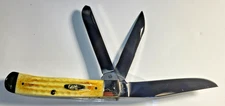 CASE KNIFE USA 6354W SS 3 BLADE TRAPPER POCKET KNIFE BONE HANDLE