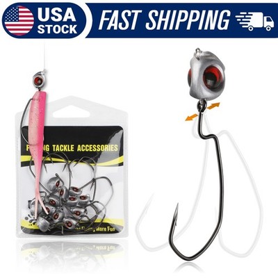 Dovesun 3/8oz Jig Heads - 12PCS Texas Rig Swimbait Jig Head for Bass Fishing