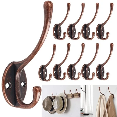 10Stk Kleiderhaken Vintage Garderobenhaken Huthaken Hut Haken Garderobe Wandhake - Bild 1 von 4