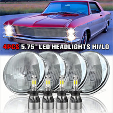 4pcs 5 34 5.75 Inch Round Led Hilow Headlights For Buick Riviera 1963-1974