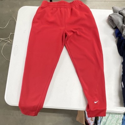 Nike Therma-FIT Red Men's Sweatpants S Fleece Drawstring Pockets Activewear