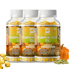 Pumpkin Seed Oil 2000mg Softgels Cold Pressed - Bladder Health, Immune Support