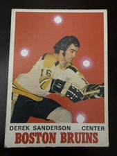 1970-71 O-Pee-Chee Set-Break #136 Derek Sanderson (Hairline Crease) *